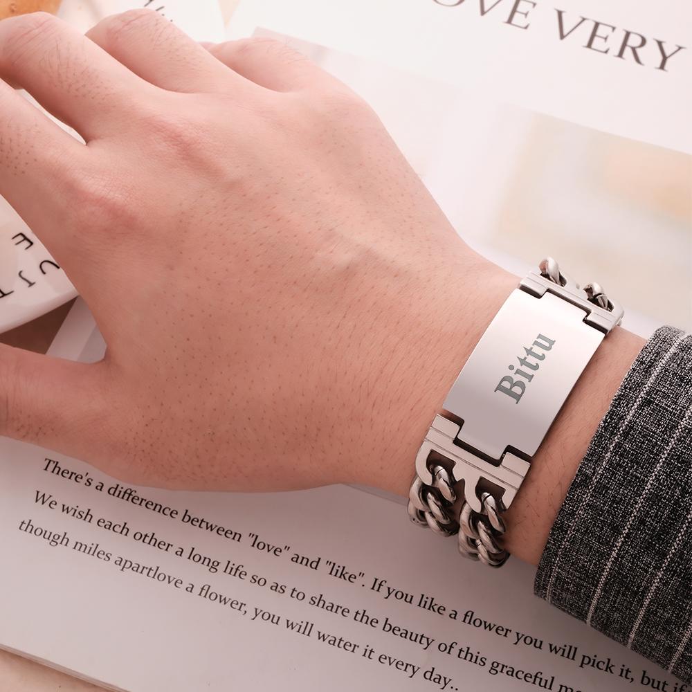 Any Names - Personalized Name Wide Bracelet
