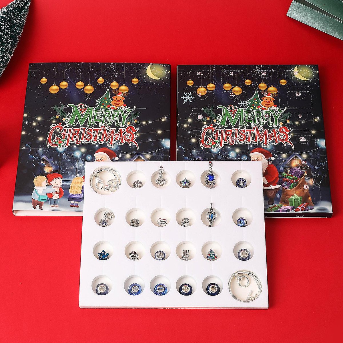 Merry Christmas - Christmas Advent Calendar Surprise Charm Box