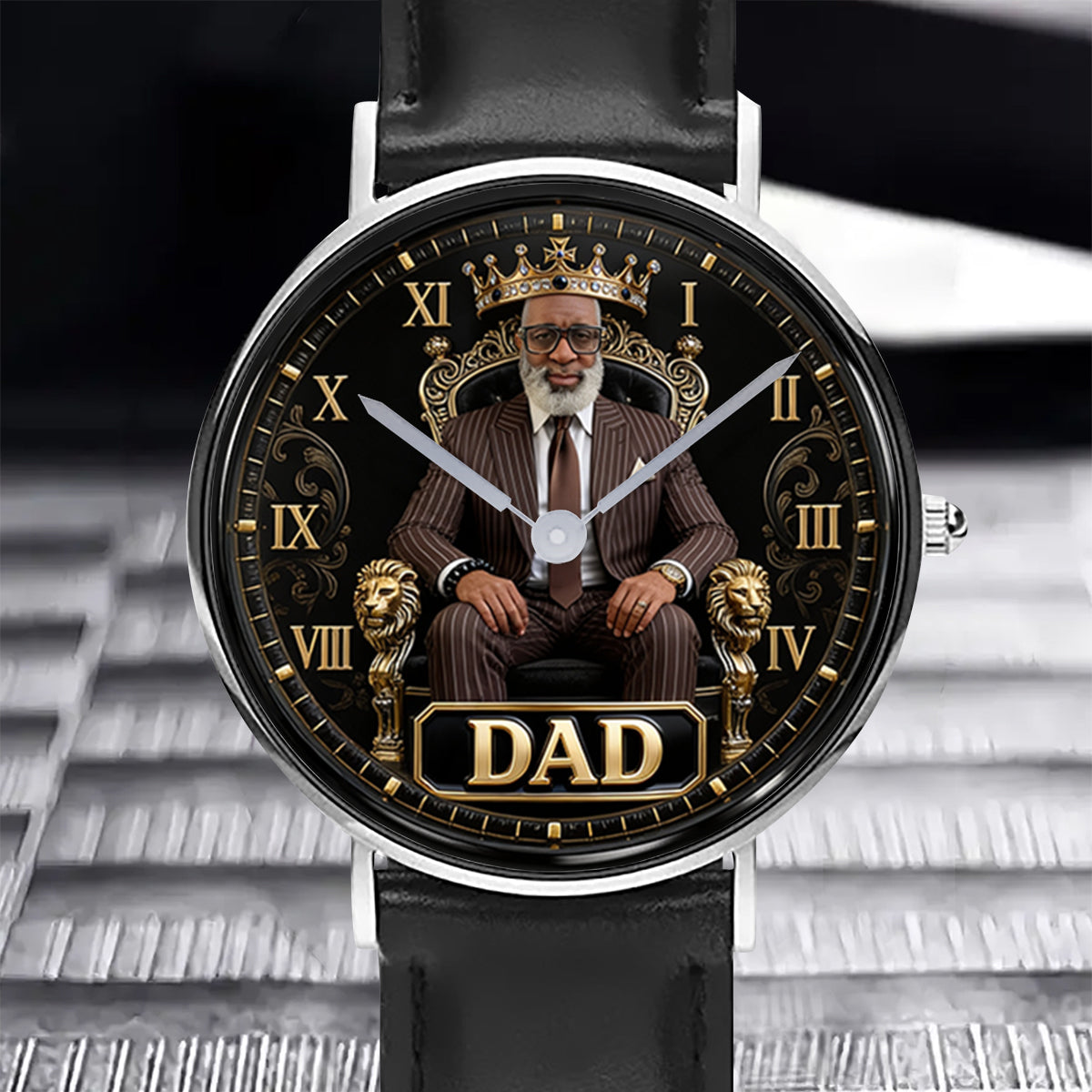 Custom Any Photo Gift For Dad/Grandpa/Uncle... - Personalized Father Hand Watch