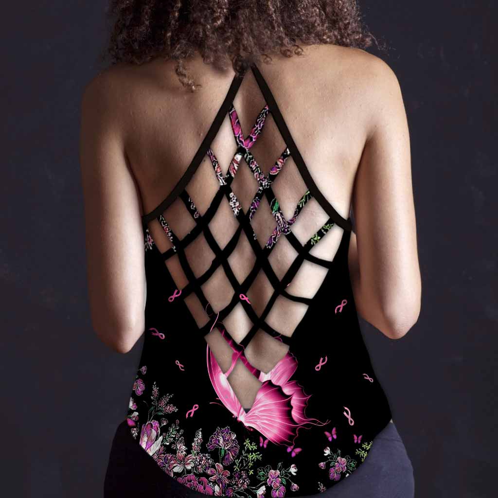 I Wear My Scars Like A Warrior - Breast Cancer Awareness Cross Tank Top