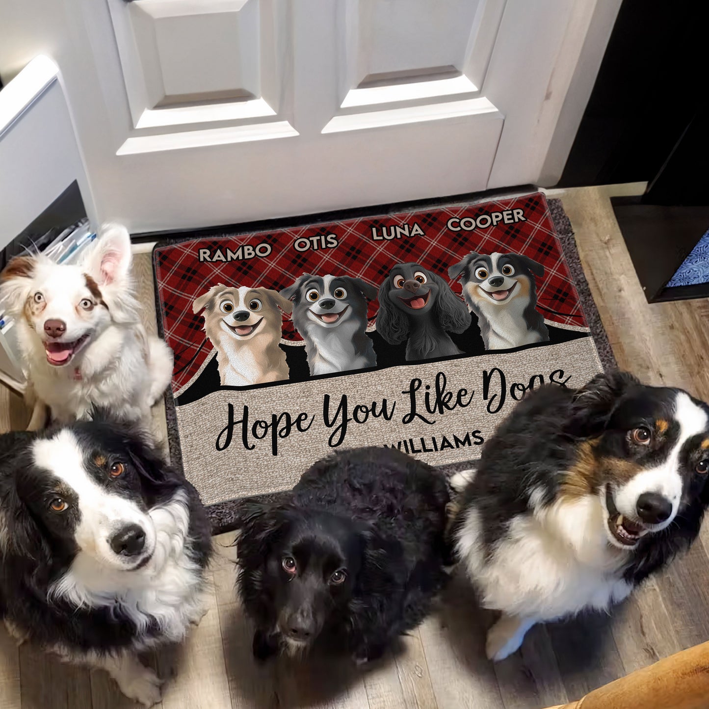 Hope You Like Dogs - Personalized Pet-Themed Doormat, Perfect for Home Decor and Valentine's Gifts, Available in Standard and Premium Options