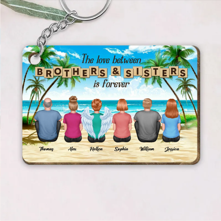 Personalized Brothers & Sisters Forever Poster or Canvas, Keychain, Plaque, Car Hanger,- Perfect Gift for Siblings, Memorial Keepsake