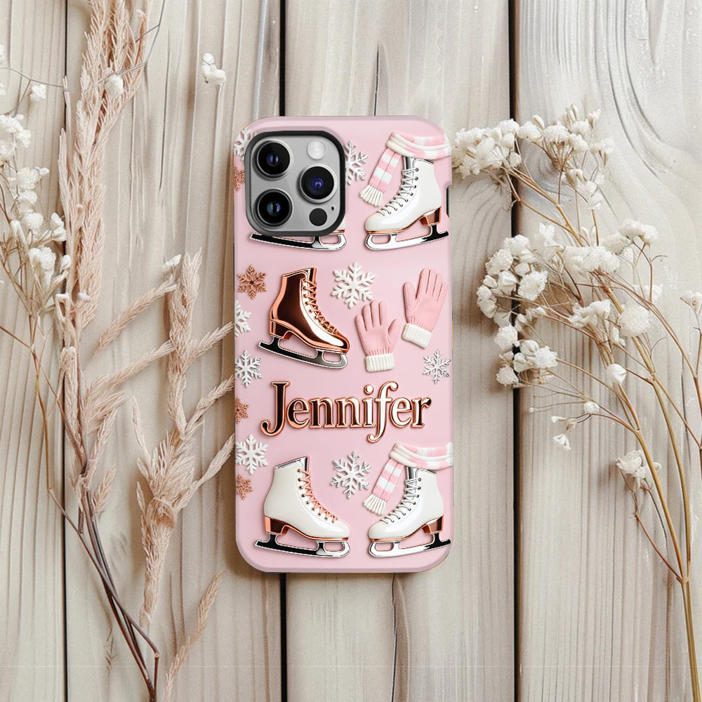 Ice Skating Makes Me Happy - Personalized Ice Skating Full Print Phone Case