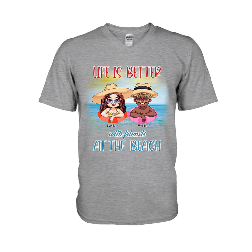 Boozing With My Beaches - Personalized Sea Lover T-shirt and Hoodie