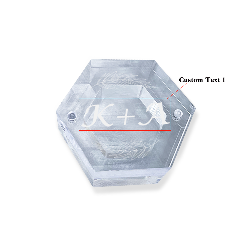 Custom Text - Personalized Layer Acrylic And Wooden Ring Box