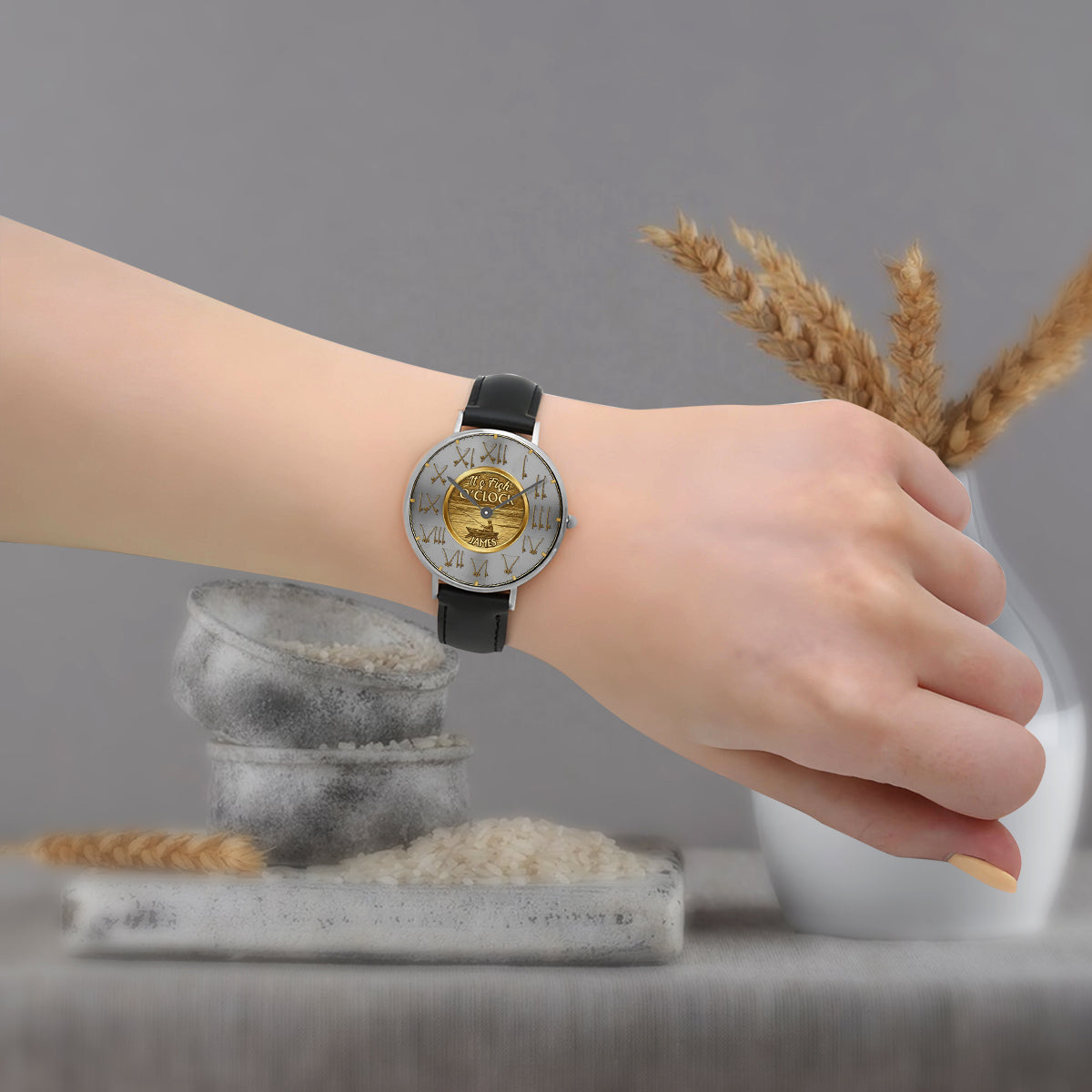 It's Fish O'clock - Personalized Fishing Hand Watch