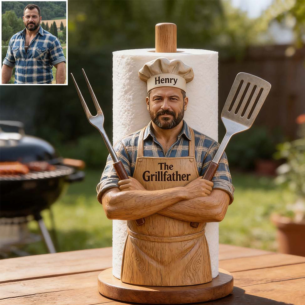 Best Flippin' Dad Ever - Personalized Father Paper Towel Stand