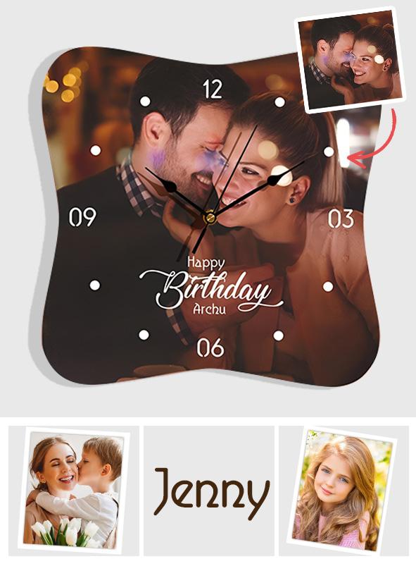 Custom Photo Clock - Personalized Birthday Clock