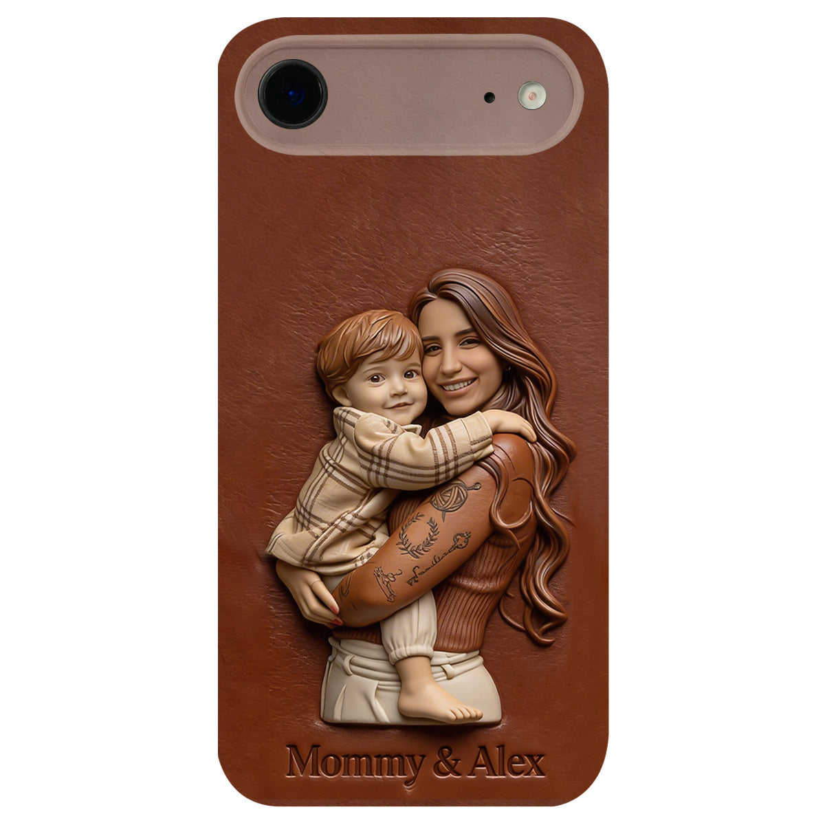 Custom Any Photo Gift For Mom, Grandma - Personalized Mother Leather Phone Case