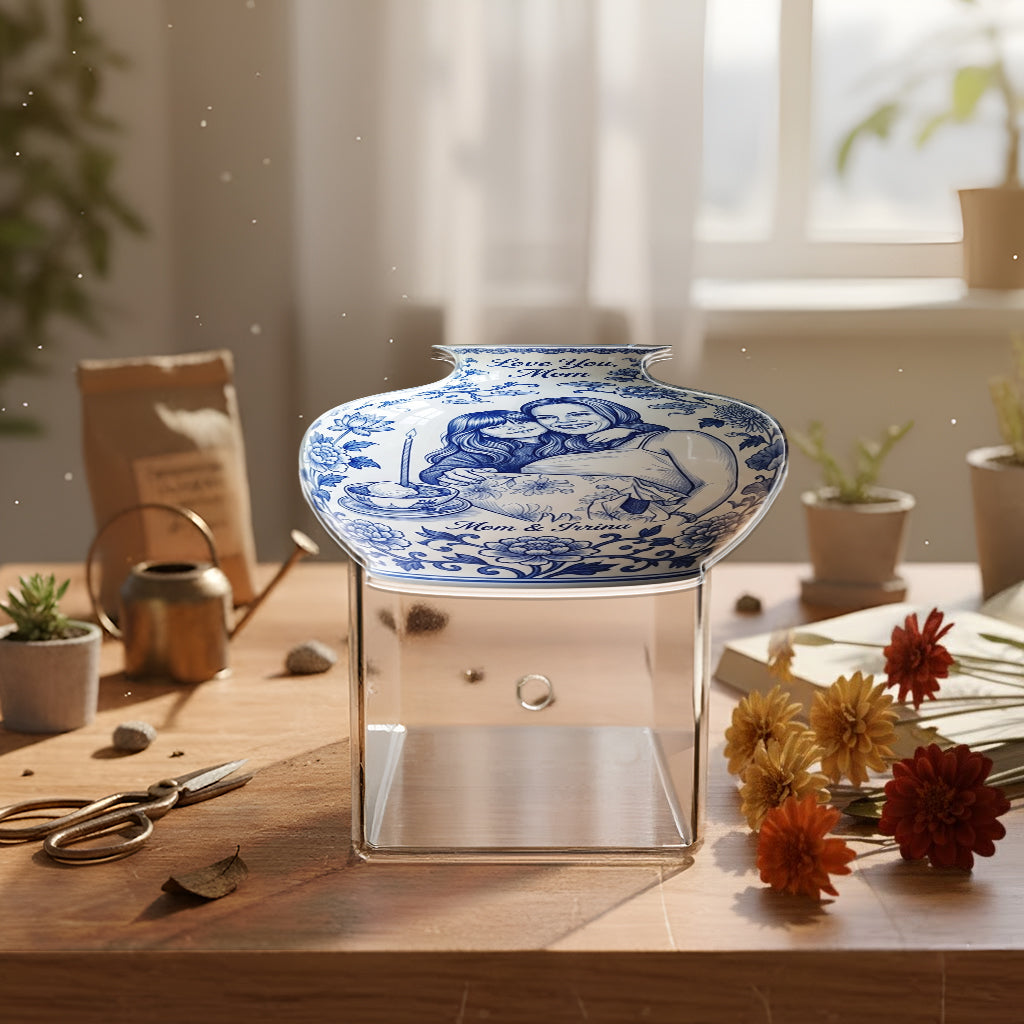 Custom Chinoiserie Style Gift For Mother/ Grandma/ Wife... - Personalized Mother Acrylic Pot
