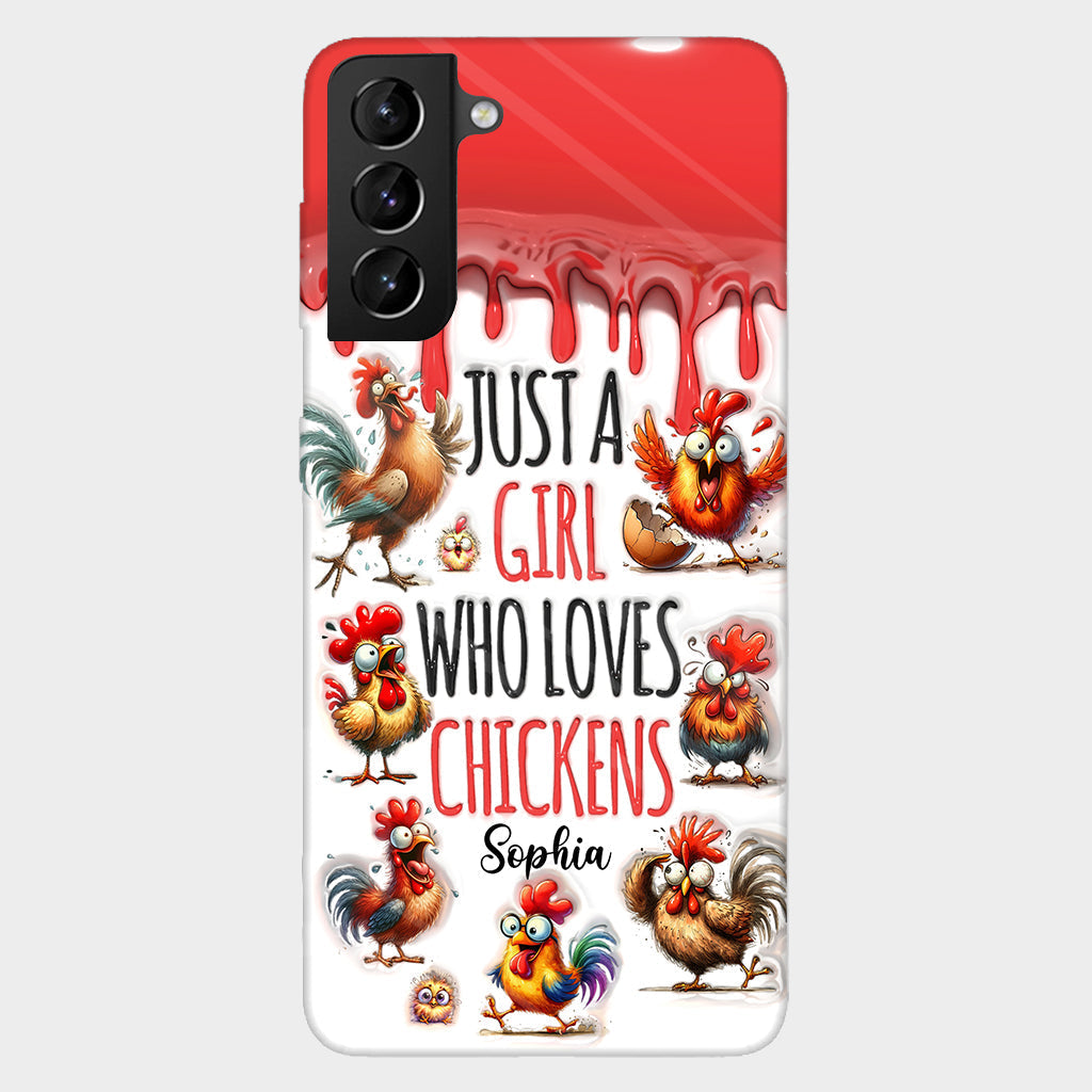 Just A Girl Who Loves Chicken - Personalized Chicken Full Print Phone Case