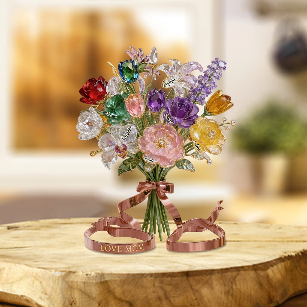 Gift For Mom, Grandma, Step-mom - Personalized Mother Custom Shaped Acrylic Plaque