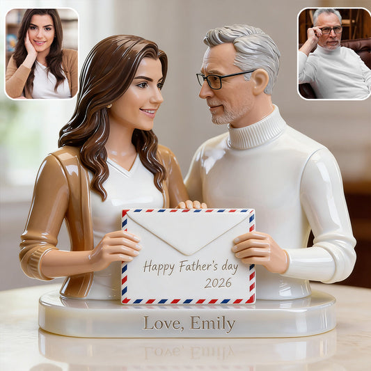 Letter For Dad Papa - Happy Father's Day - Personalized Father Custom Shaped Acrylic Plaque