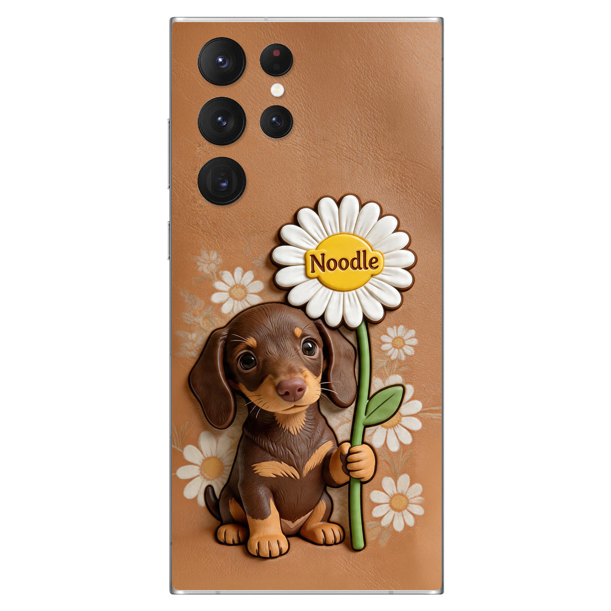 Custom Any Photo - Personalized Dog 3D Embossed Leather Phone Case