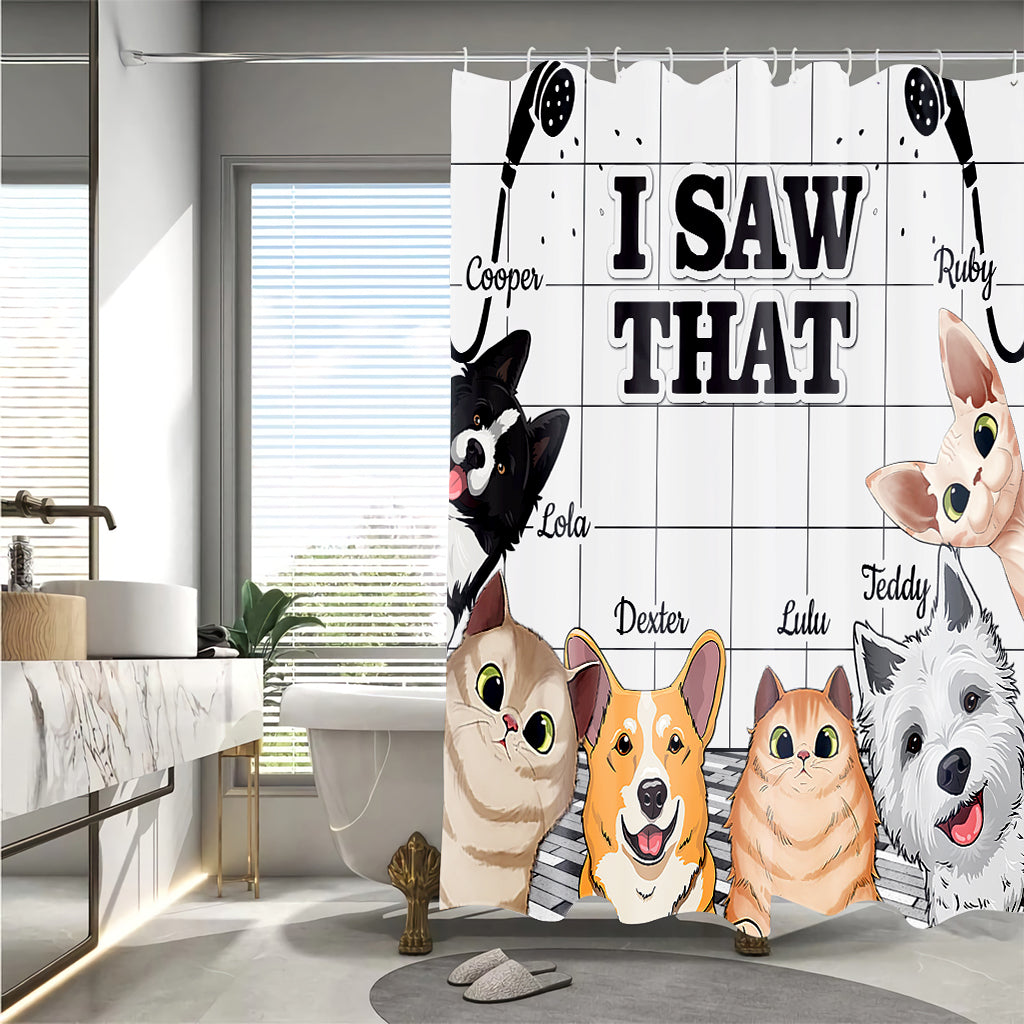 I Saw That - Personalized Dog Shower Curtain