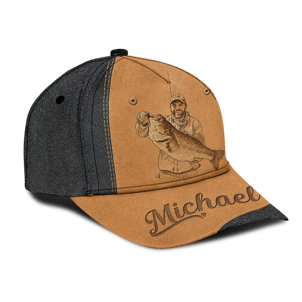 Custom Fishing Hat For Dad/ Husband/ Son... - Personalized Fishing Classic Cap