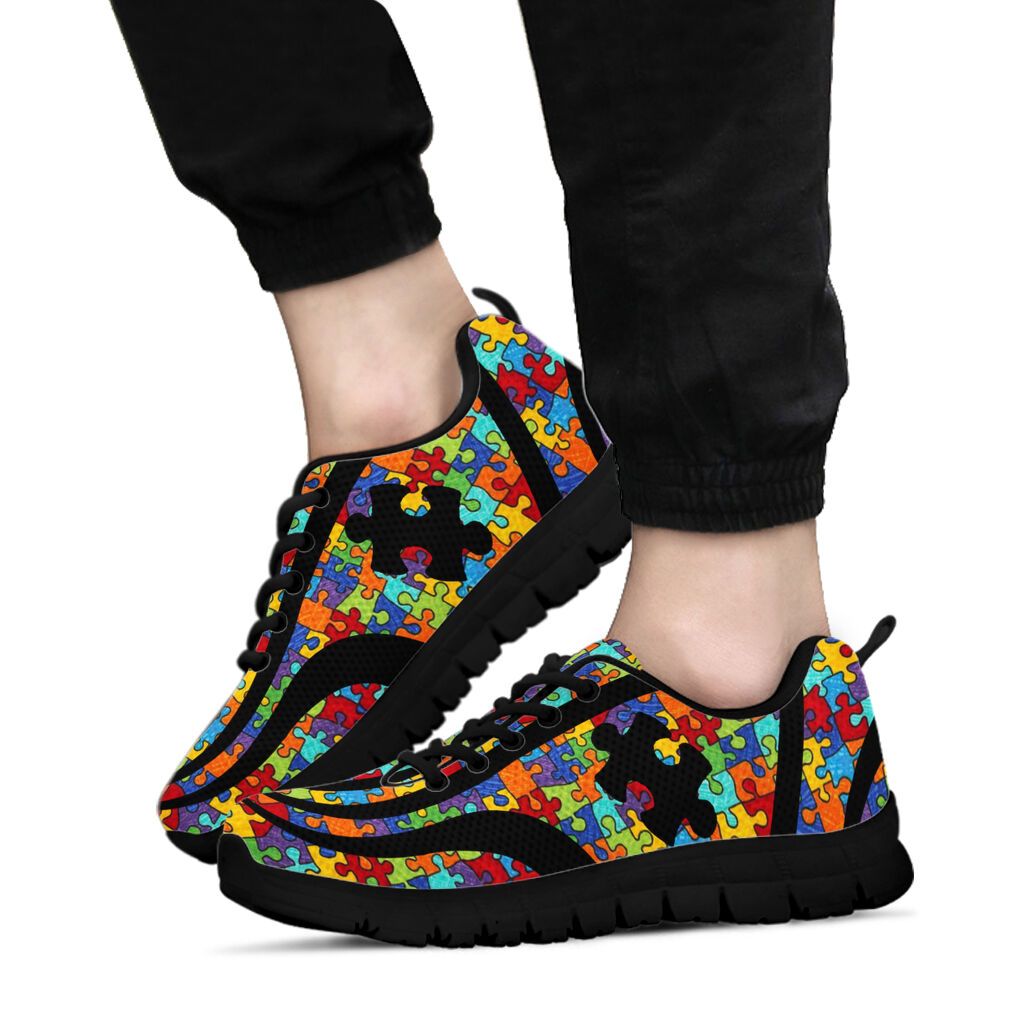 Colorful Puzzle Autism Awareness Sneakers 0622