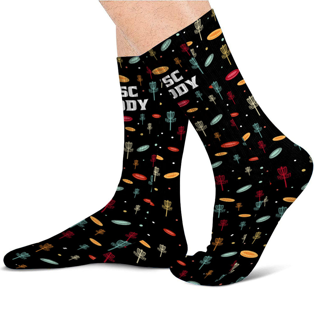 Disc Daddy - Disc Golf gift for dad, grandma, grandpa, mom - Personalized Socks