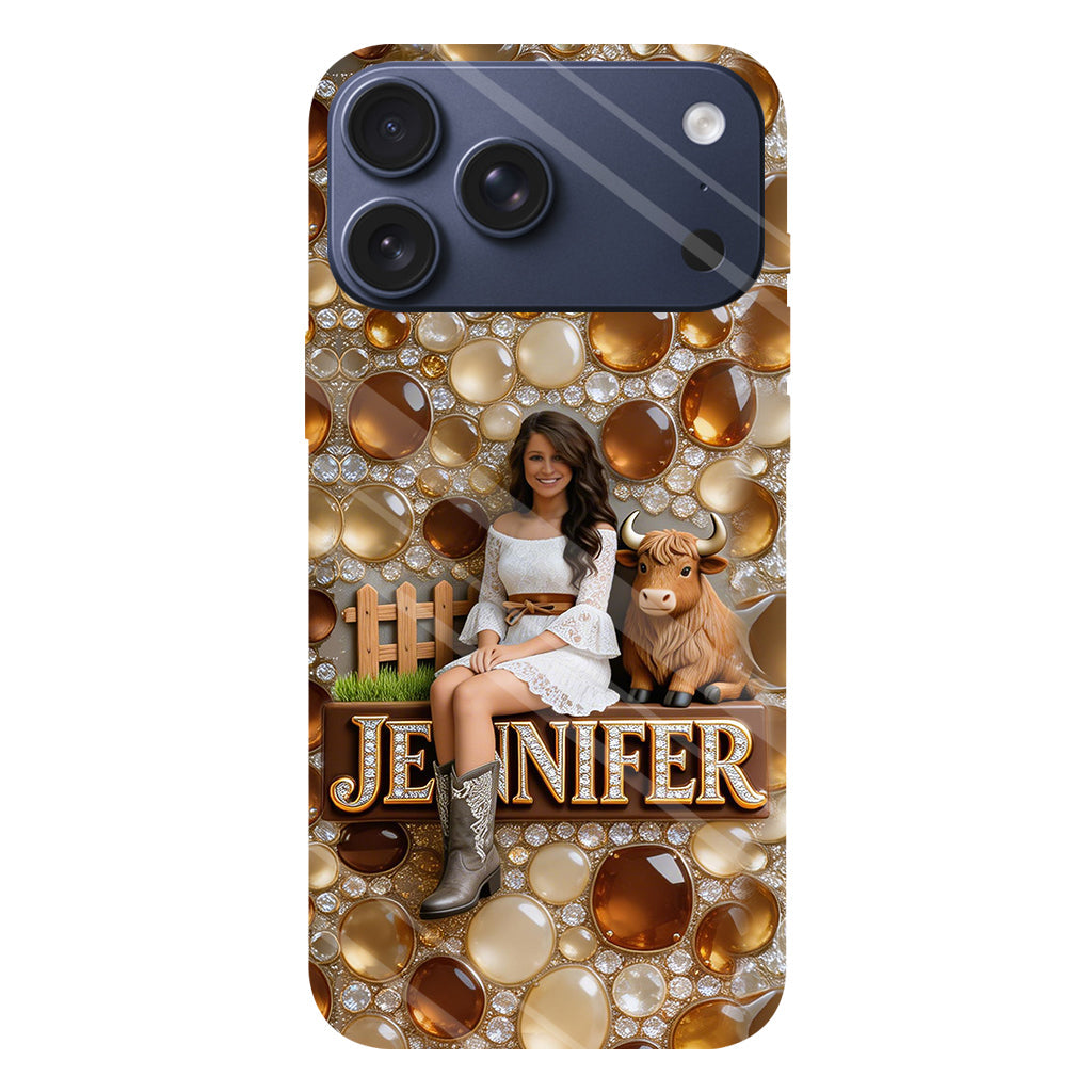 Just A Girl Who Loves Highland Cows - Personalized Highland Cow Full Print Phone Case