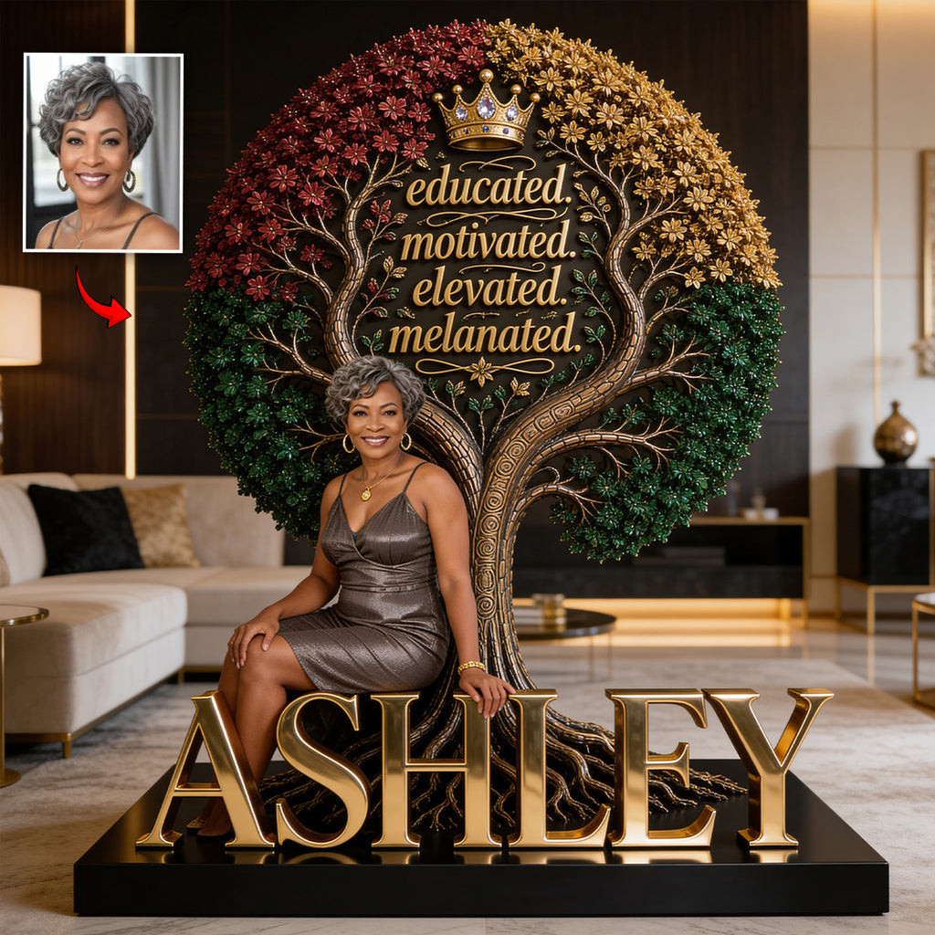 Happy Juneteeth, Black History, Black Pride - Personalized African American Custom Shaped Acrylic Plaque