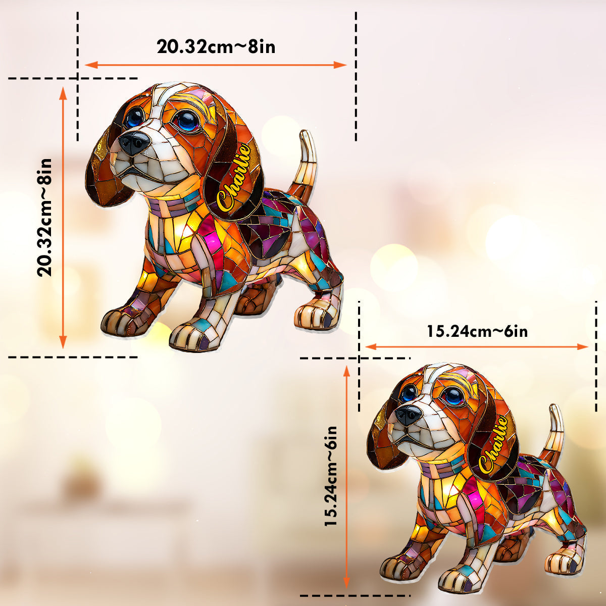 I Love My Dog - Personalized Dog Window Hanging Suncatcher Ornament