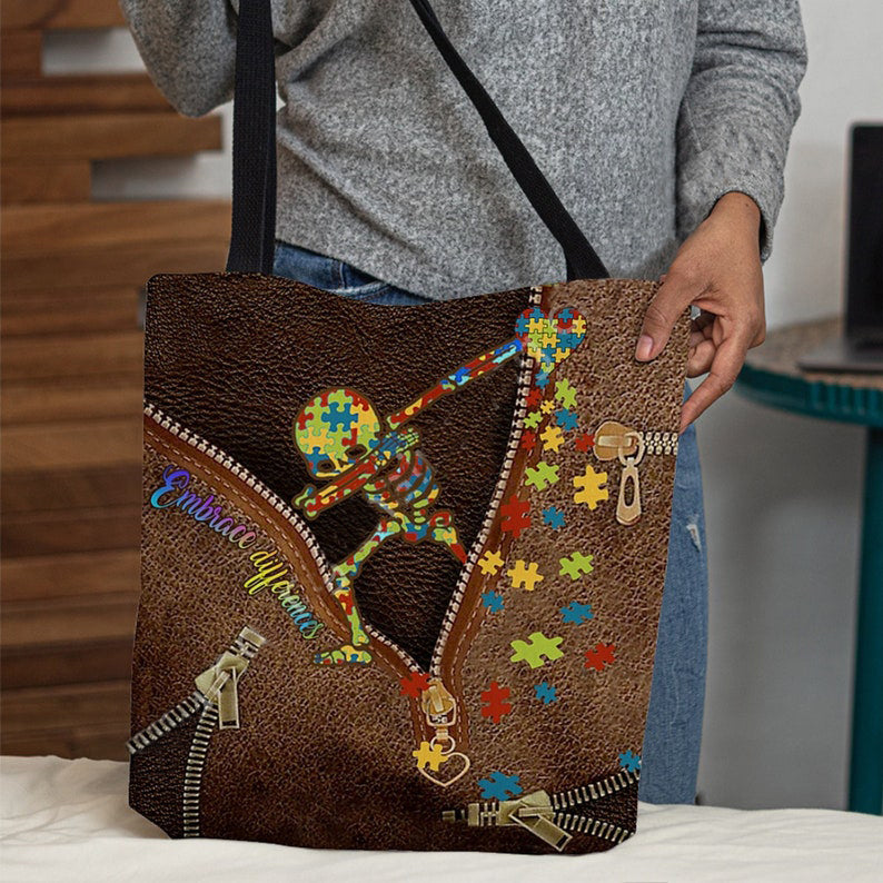 Autism Awareness : Embrace Differences - Tote Bag 0921