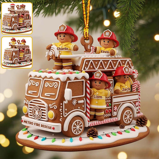 Heroes With Festive - Firefighter Gift - Personalized Firefighter Ornament