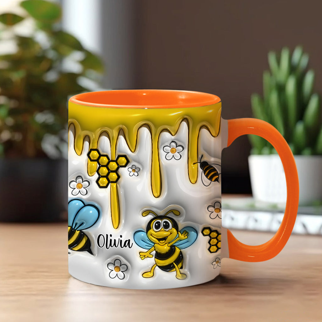 Cute Bees - Personalized Bee Accent Mug