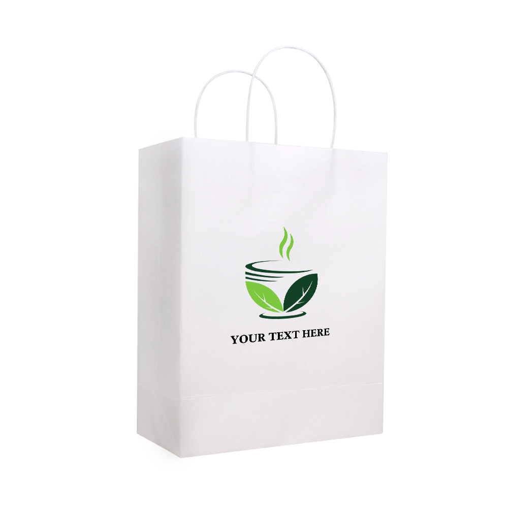 Custom Logo And Text Kraft Paper Gift 100PCS Printed Kraft Paper Bags - gift for anyone - Personalized Bag