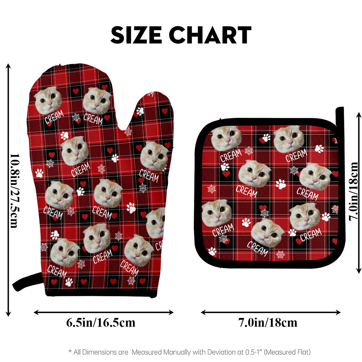 Custom Photo Pet Blanket - Gift for cat lovers, dog lover, cat lover - Personalized Oven Mitts & Pot Holder Set