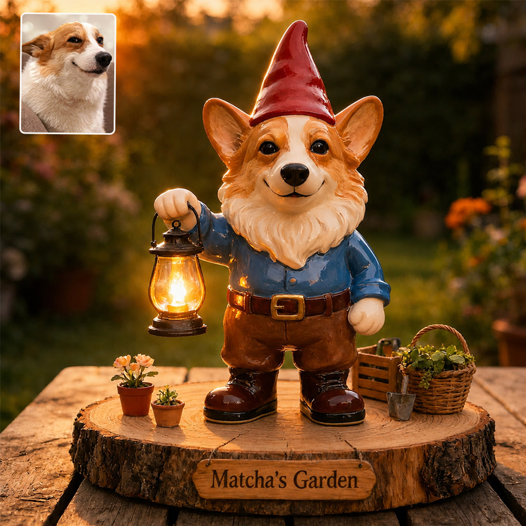 Garden Guardian - Personalized Dog Solar Acrylic Light