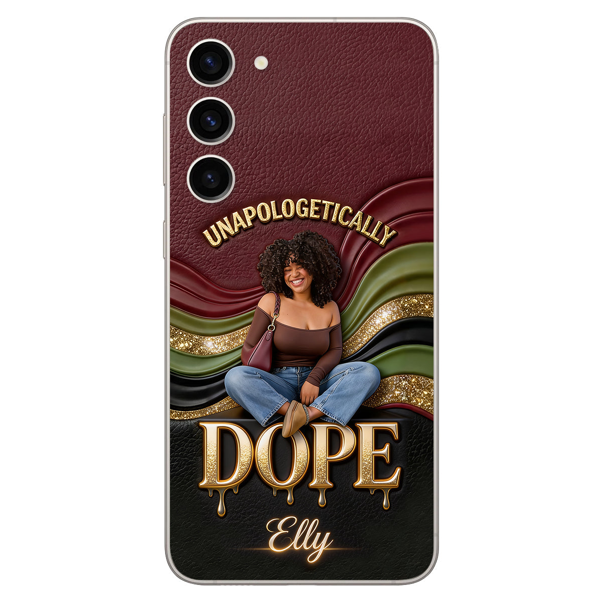 Happy Juneteeth, Black History, Black Pride - Personalized African American 3D Embossed Leather Phone Case