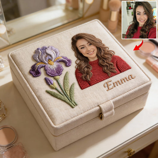 Custom Any Photo Birthmonth Flower - Personalized Self Love Jewelry Box