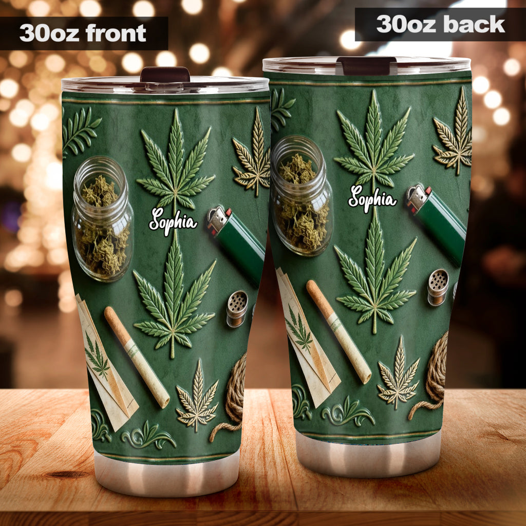 Green Magic Leaf - Personalized Weed Tumbler