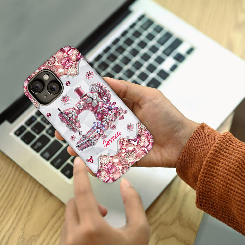 Just A Girl Who Loves Sewing - Personalized Sewing Full Print Phone Case
