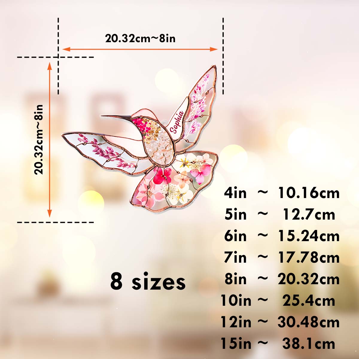 Beautiful Garden - Personalized Gardening Window Hanging Suncatcher Ornament