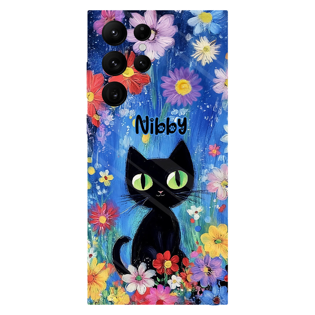 Cute Cat - Personalized Black Cat Full Print Phone Case