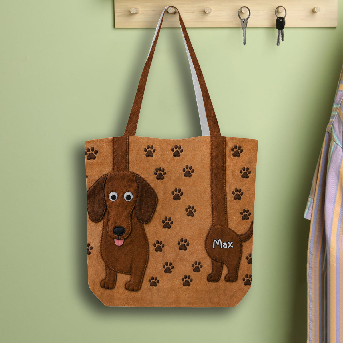 Funny Dog Lovers Gift - Personalized Dog Quilted Tote Bag