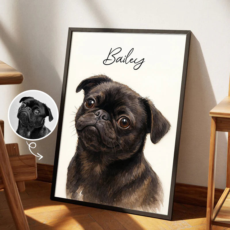 Custom Watercolor Pet Portrait Mug – Perfect for Dog Lovers
