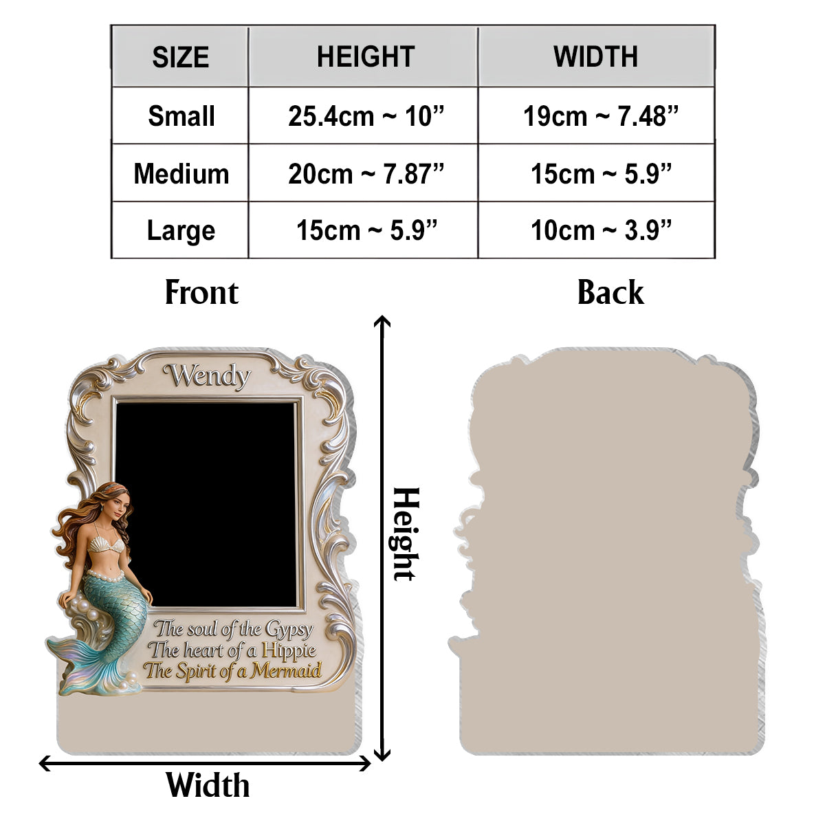 Be A Mermaid - Personalized Mermaid Desk Mirror