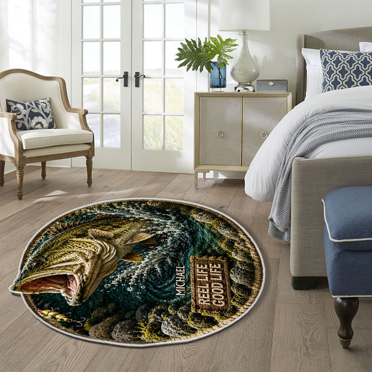 Fishing Lovers Gift - Personalized Fishing Non-Slip Tufted Rug