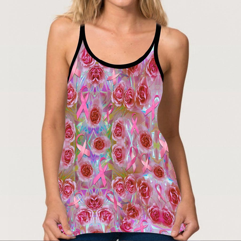 Breast Cancer Warrior - Breast Cancer Awareness Cross Tank Top