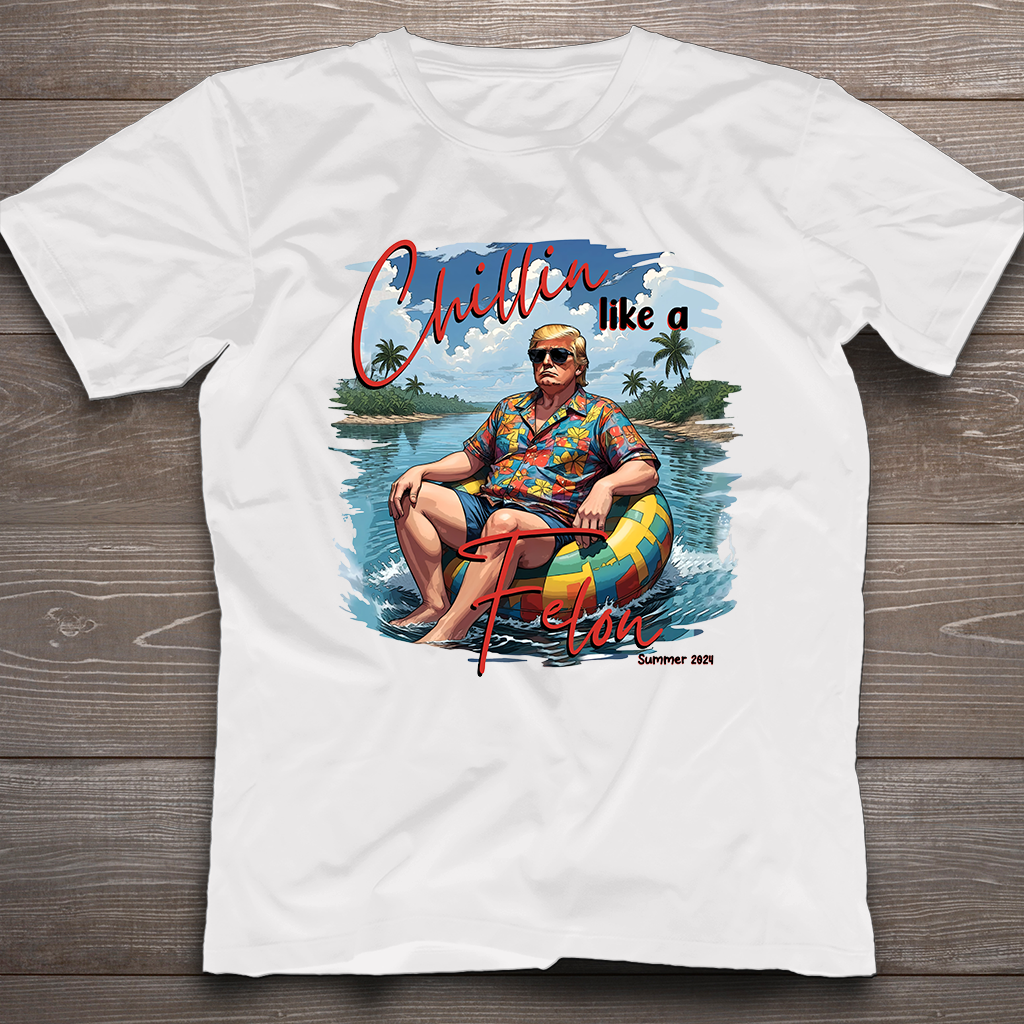Chillin Like A F3l0n Summer 2024 Shirt, USA Patriotic Shirt, Wanted For President Shirt, I'm Voting Foe the F3l0n shirt