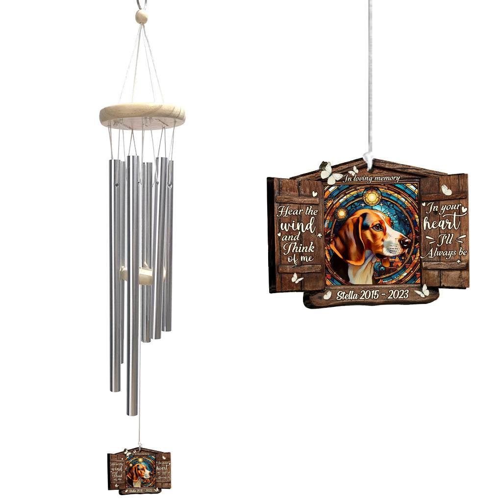 Hear The Wind And Think Of Me - Personalized Dog Wind Chime