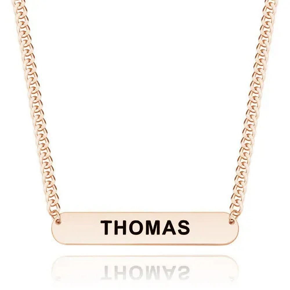 Any Name/ Text/... - Personalized Bar Necklace