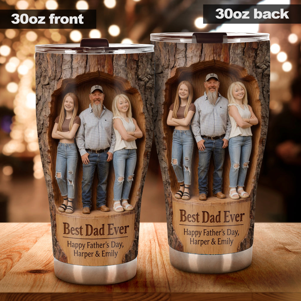 Best Dad Ever, Custom Any Photo - Personalized Father Tumbler