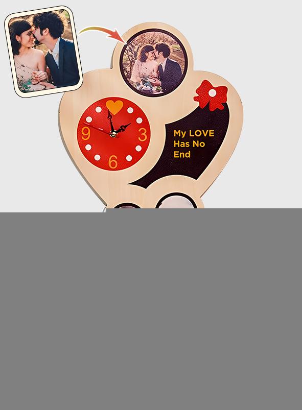 Any Photos - Personalized Couple Photo Clock