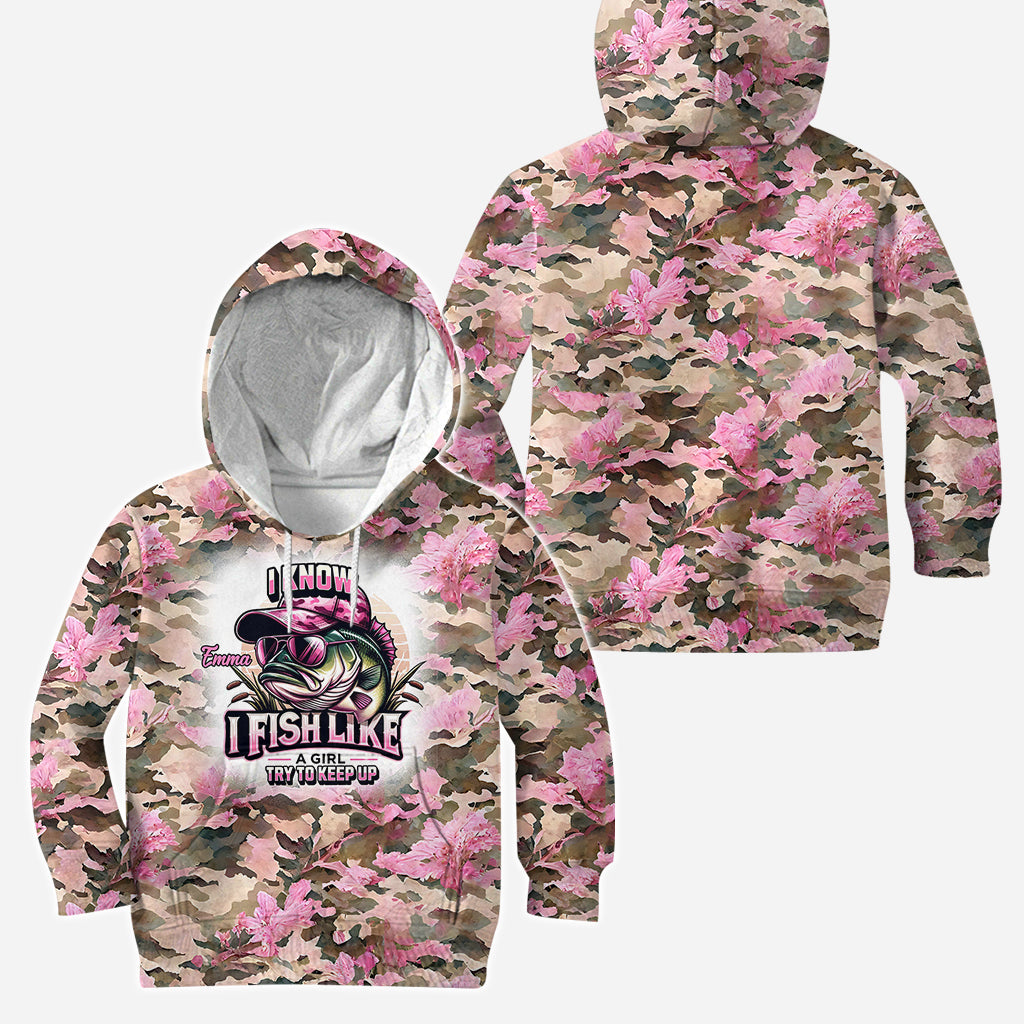 I Fish Like A Girl - Personalized Fishing Hoodie and Leggings