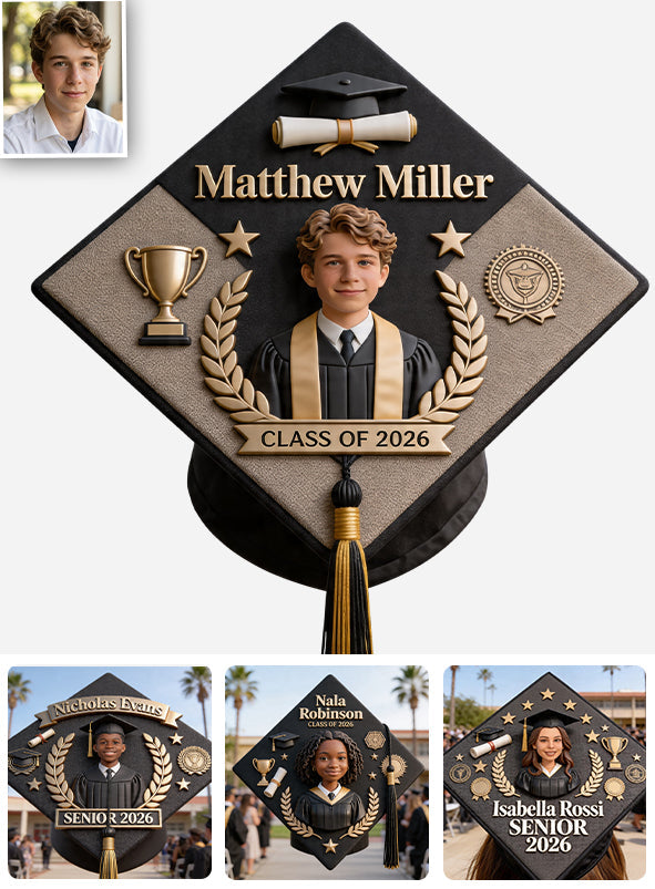 Class Of 2026 - Personalized Graduation Cap Topper