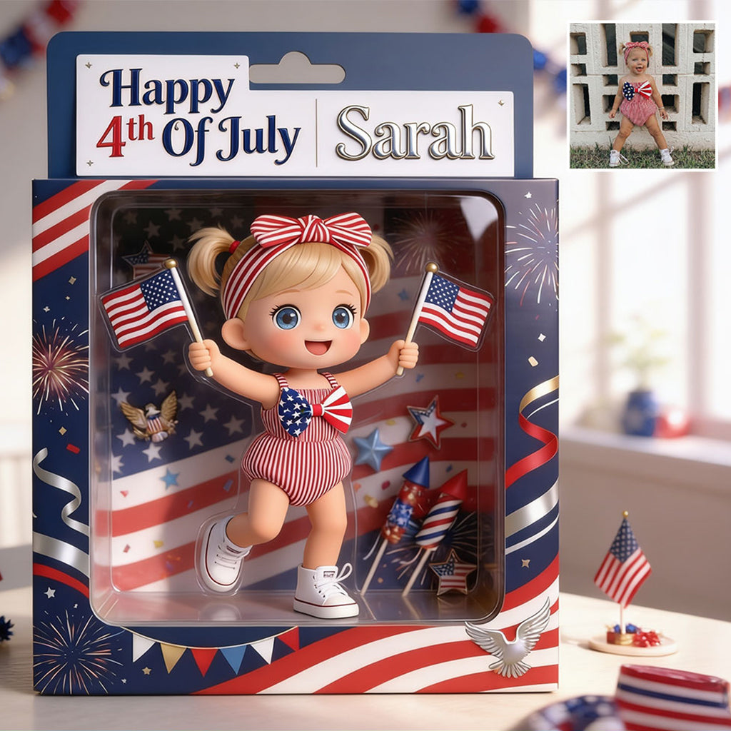 Happy 4th July - Personalized Kid Acrylic Display Box